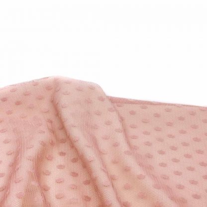 Tela de tul de plumeti color rosa empolvado de 8 milímetros