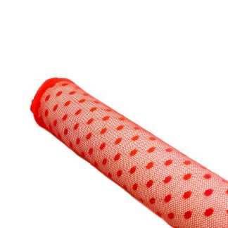 Tela de tul de plumeti color rojo de 8 milímetros