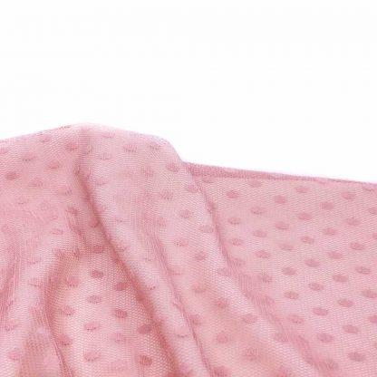 Tela de tul de plumeti tamaño grande de color rosa palo