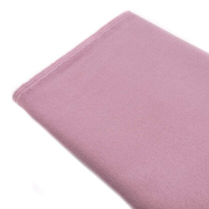 Tela de paño tipo mouflon sintético en color liso malva rosa