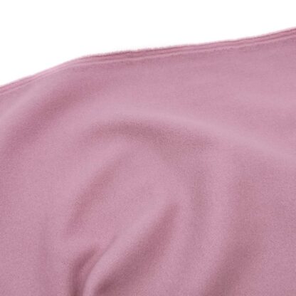 Tela de paño tipo mouflon sintético en color liso malva rosa