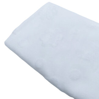 Tela coralina polar blanca con estrellas en relieve