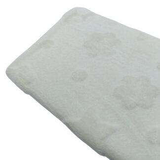 Tela coralina polar en color crudo con estrellas en relieve