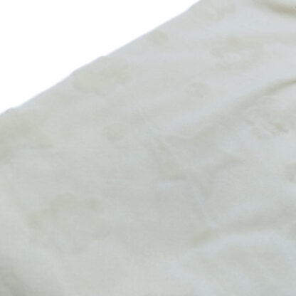 Tela coralina polar en color crudo con estrellas en relieve