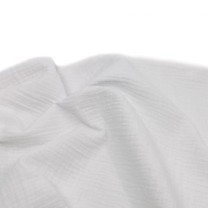 Tela muselina doble gasa algodón en color blanco