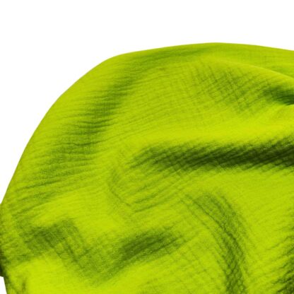 Tela muselina doble gasa algodón en color amarillo fluor