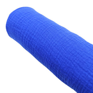 Tela muselina doble gasa algodón en color azulón