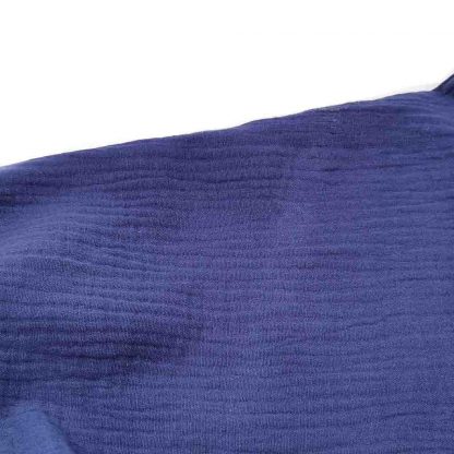 Tela muselina doble gasa algodón en color azul marino