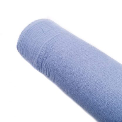 Tela muselina doble gasa algodón en color azul empolvado