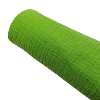 Tela muselina doble gasa algodón en color verde fluor