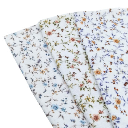 Telas de doble gasa muselina con estampado de flores