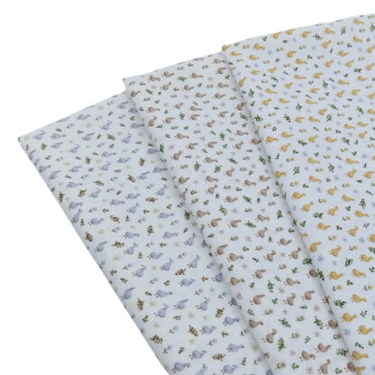 Telas de popelín con estampado de patitos