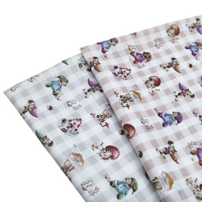 Telas de viyela con estampado de ositos duendes