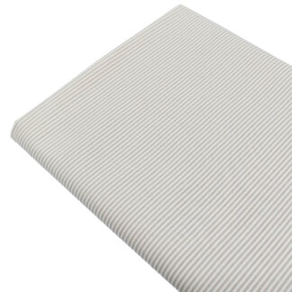 Tela de popelín con estampado de rayas de color beige