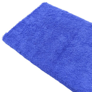 Tela de rizo de toalla algodón 100% en color azul tinta