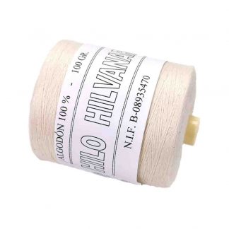 Bobina de hilo de hilvanar 100% algodón de 100 gramos en color crudo