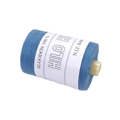 Bobina de hilo de hilvanar 100% algodón de 50 gramos en color azul