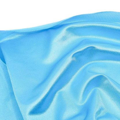 Tela de rasete en color liso azul turquesa