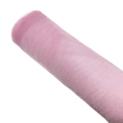Tela de rasete en color liso rosa claro