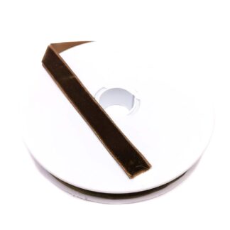 Cinta de terciopelo de 16 mm de ancho en color marrón chocolate