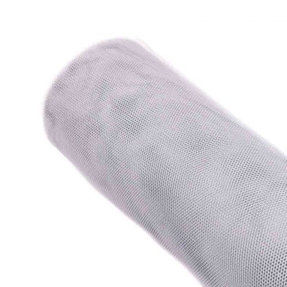Tela de tul liso en color gris plata