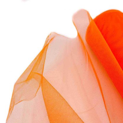 Tela de tul liso en color naranja