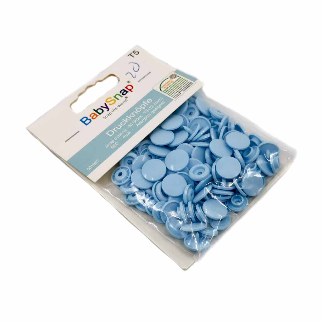 Botones Snaps Plástico Azul Bebé BabySnap - Lanas Garla