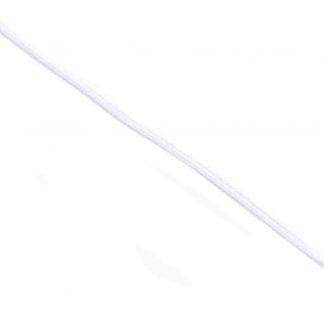 Cordón de goma elástico blanco 1 mm