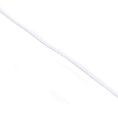 Cordón de goma elástico blanco 1 mm