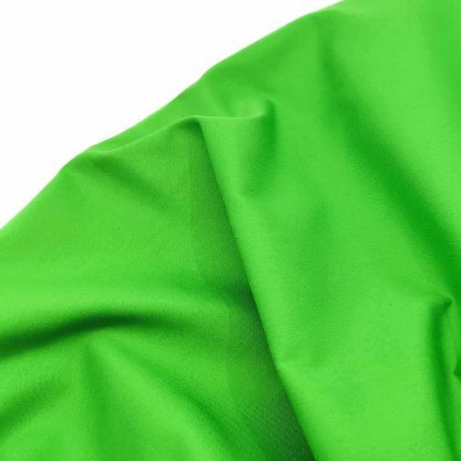 Tela de popelín verde brillante especial para coser prendas y complementos con cuerpo, vestidos de flamenca, hogar