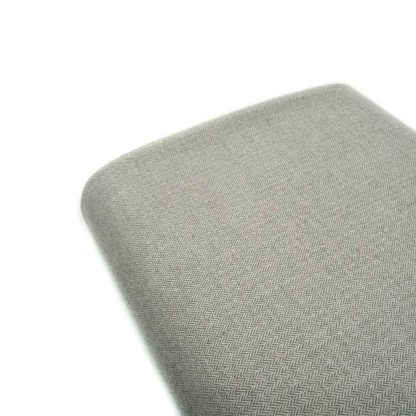 Tela de espiga en algodón orgánico gots en color gris perla