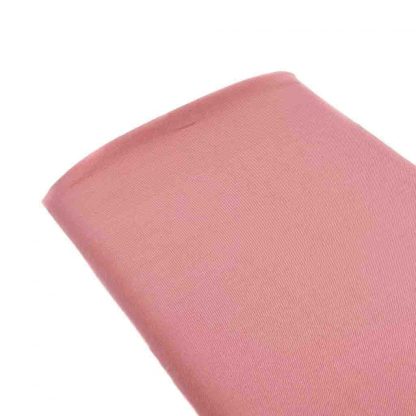 Tela viyela de algodón orgánico GOTS en color rosa palo