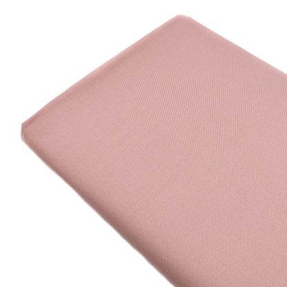 Tela viyela de algodón orgánico GOTS en color rosa empolvado
