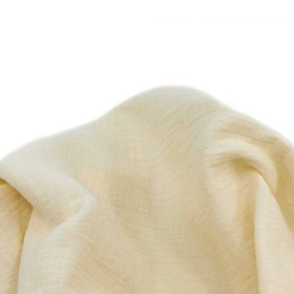 Tela doble gasa muselina de algodón en color crudo