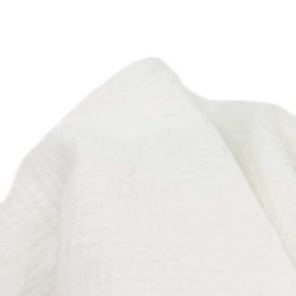 Tela doble gasa muselina de algodón orgánico GOTS en color blanco roto