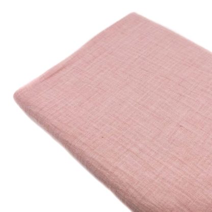 Tela muselina doble gasa algodón en color rosa melange