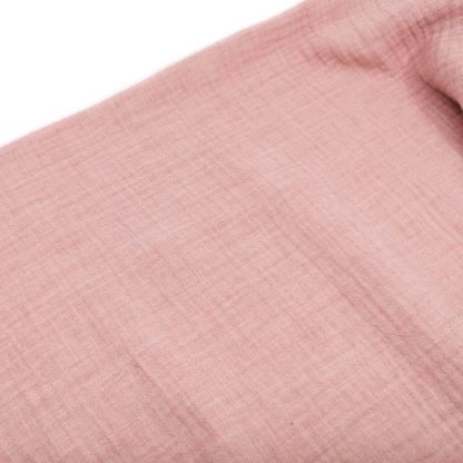 Tela muselina doble gasa algodón en color rosa melange