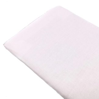 Tela de lino algodón en color liso blanco