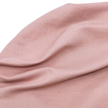 Tela de lino algodón en color liso nude