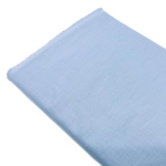 Tela de lino algodón en color liso azul celeste