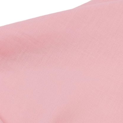 Tela de lino algodón en color liso rosa