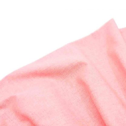 Tela chambray de algodón/poliéster en color liso rosa coral