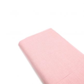 Tela de lino color rosa bebé