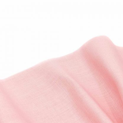 Tela de lino color rosa bebé