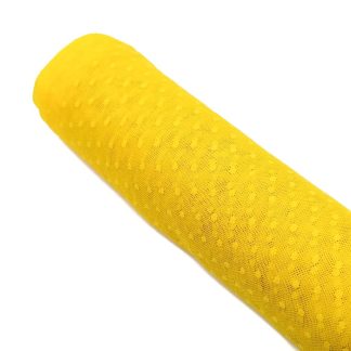 Tela de tul de plumeti tamaño pequeño en color amarillo