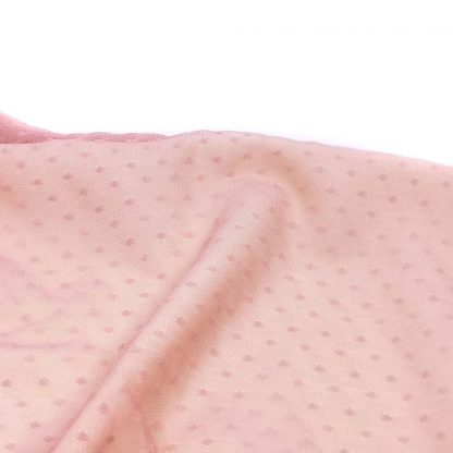 Tela de tul de plumeti tamaño pequeño de color rosa empolvado