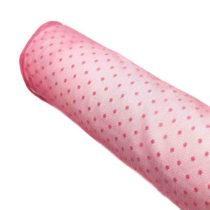 Tela de tul de plumeti tamaño pequeño de color rosa palo