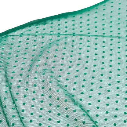 Tela de tul de plumeti tamaño pequeño en color verde