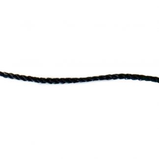 Cordón trenza negro 3 mm