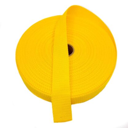 Cinta de mochila de 30 mm de ancho en color amarillo